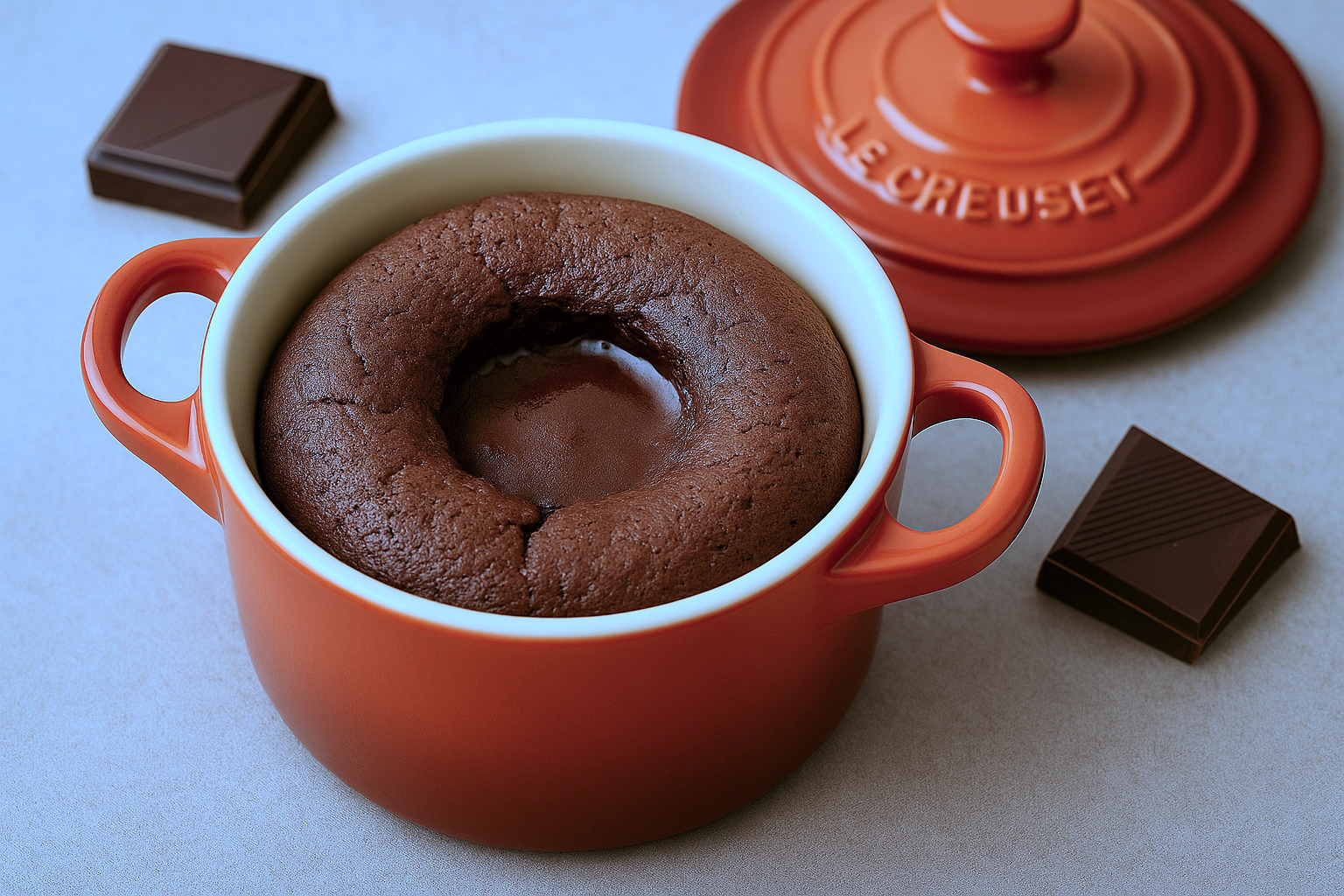 Lava-Kuchen (Schoko-Soufflé)