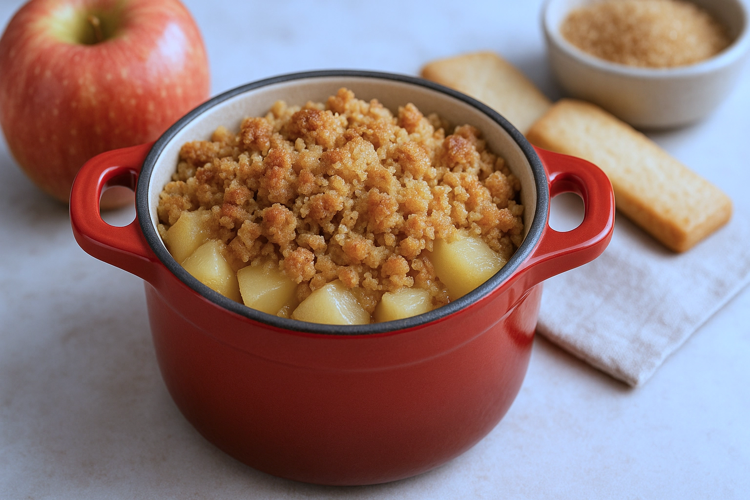 Apfel-Crumble klassisch